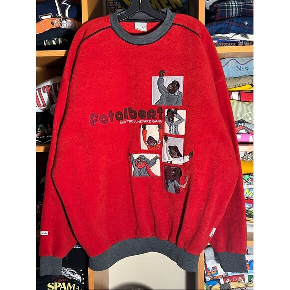 Vintage Platinum Fubu Fat Albert & The Junkyard Gang Fleece Sweater - Picture 1 of 7